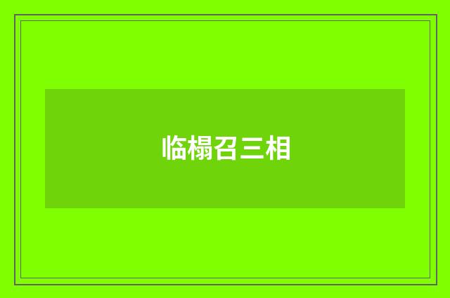 临榻召三相