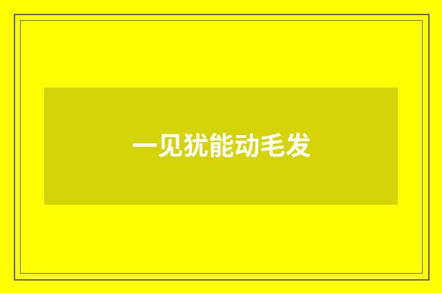 一见犹能动毛发