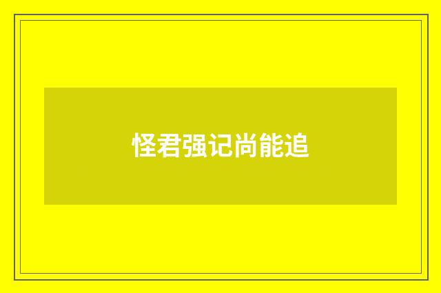 怪君强记尚能追