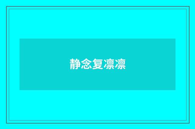 静念复凛凛