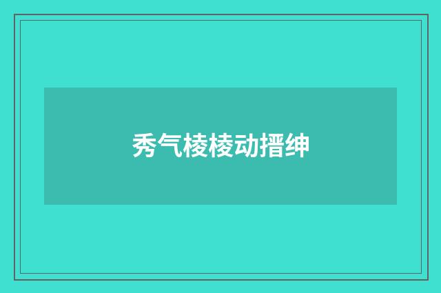 秀气棱棱动搢绅