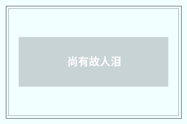 尚有故人泪