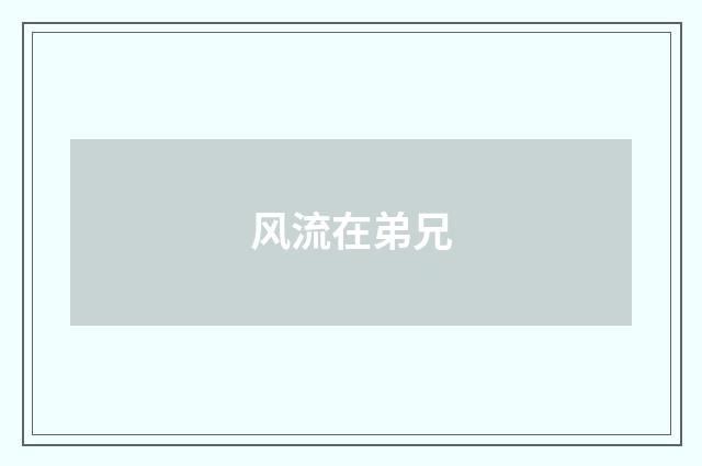 风流在弟兄