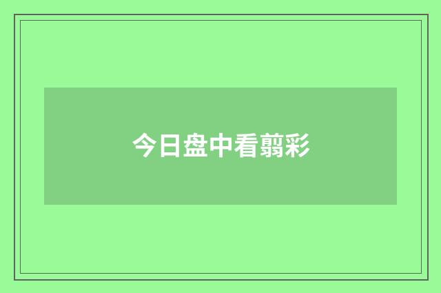 今日盘中看翦彩