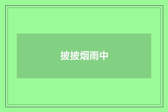 披披烟雨中