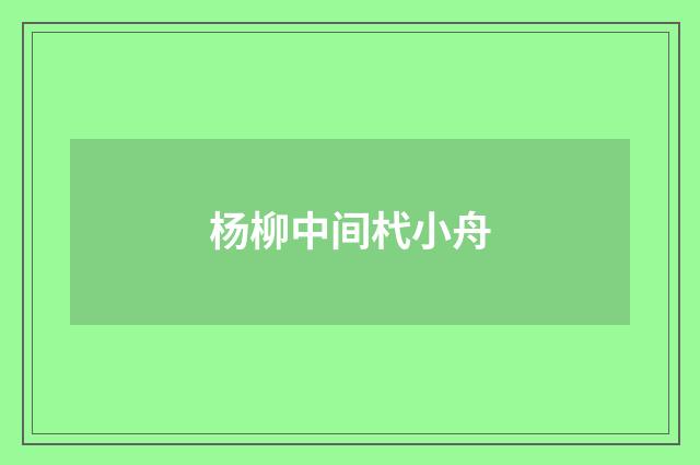杨柳中间杙小舟