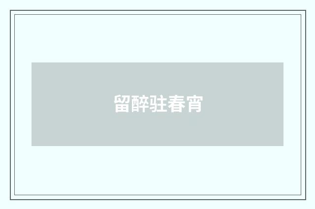 留醉驻春宵