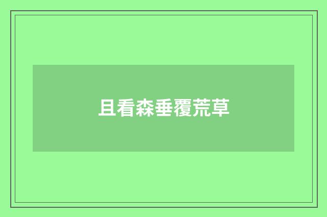 且看森垂覆荒草