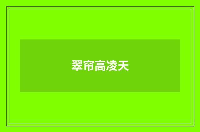 翠帘高凌天