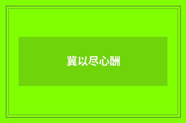 冀以尽心酬