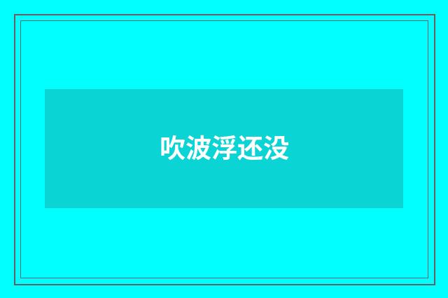 吹波浮还没