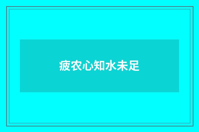 疲农心知水未足