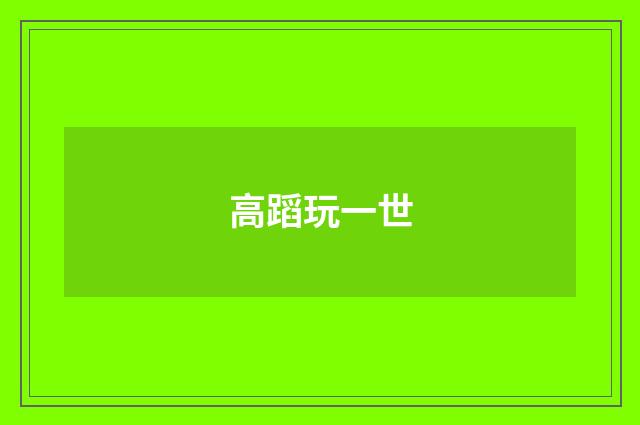 高蹈玩一世