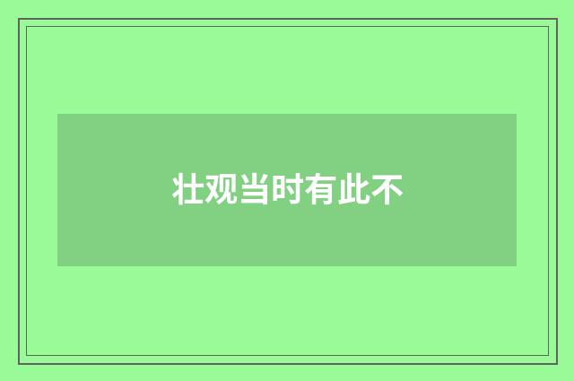 壮观当时有此不