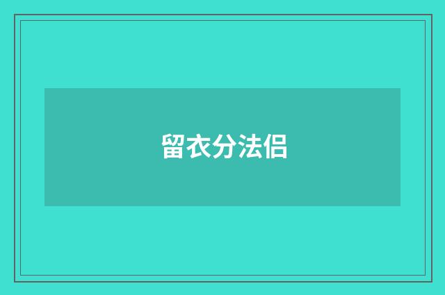 留衣分法侣