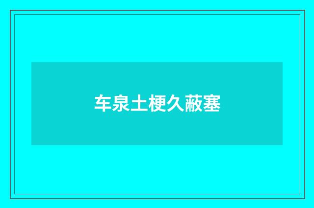 车泉土梗久蔽塞