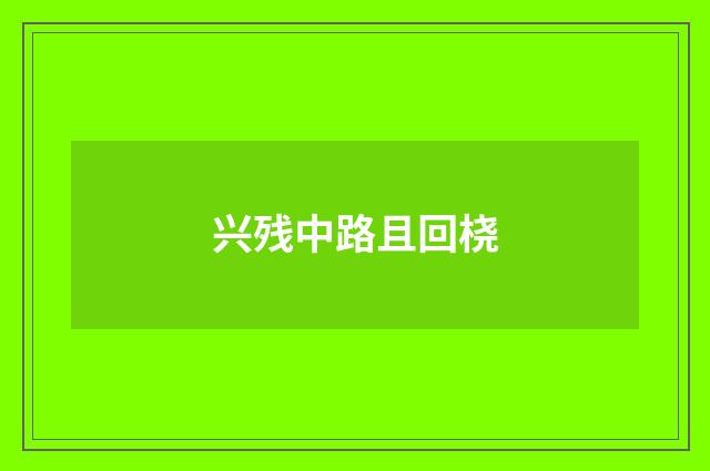 兴残中路且回桡