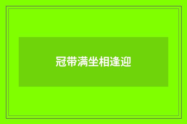 冠带满坐相逢迎