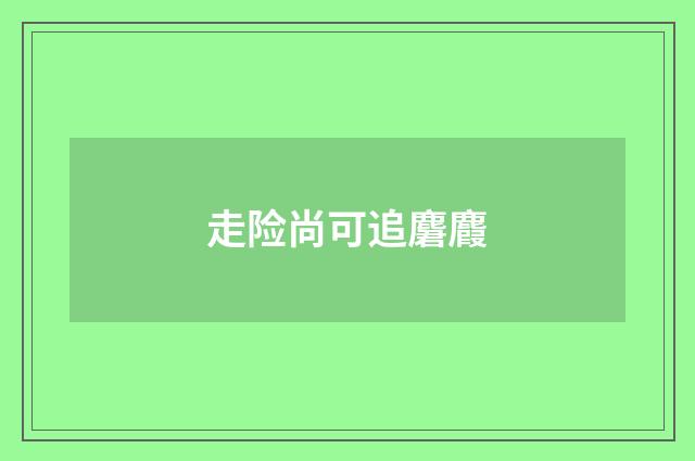 走险尚可追麏麚