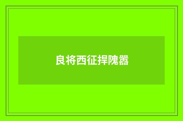 良将西征捍隗嚣