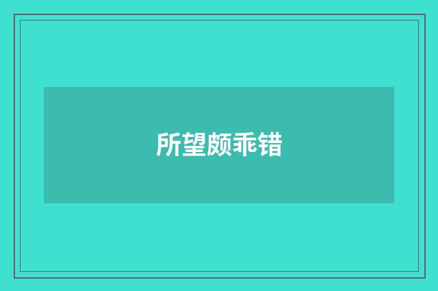 所望颇乖错