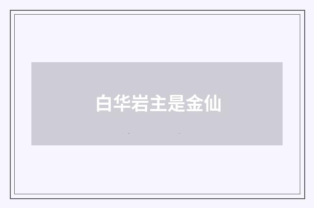 白华岩主是金仙