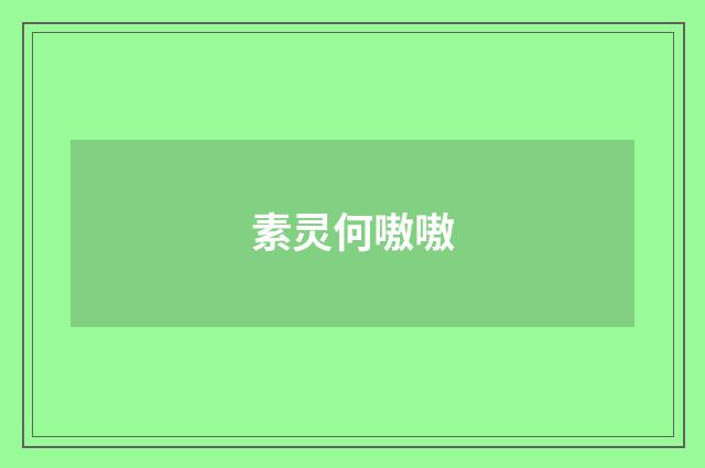 素灵何嗷嗷
