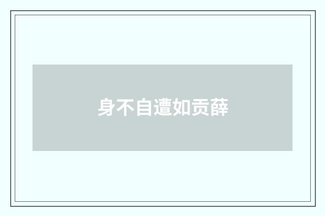身不自遭如贡薛