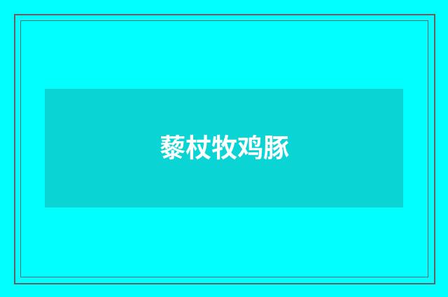 藜杖牧鸡豚