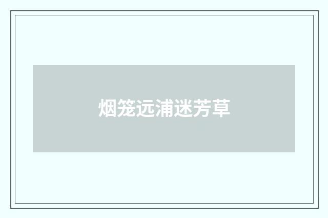 烟笼远浦迷芳草