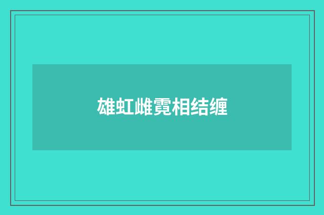 雄虹雌霓相结缠
