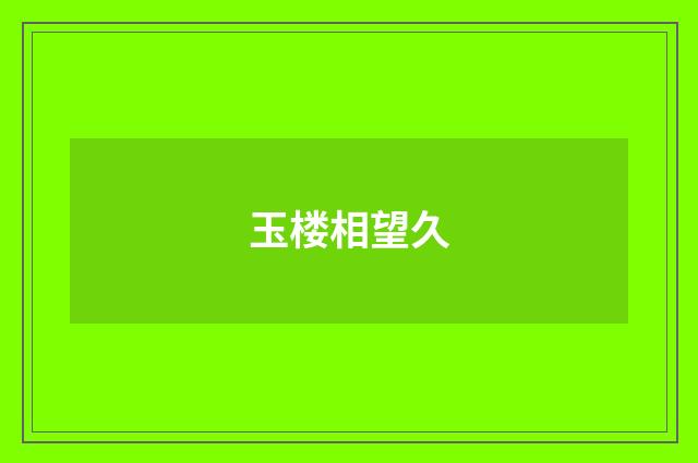 玉楼相望久