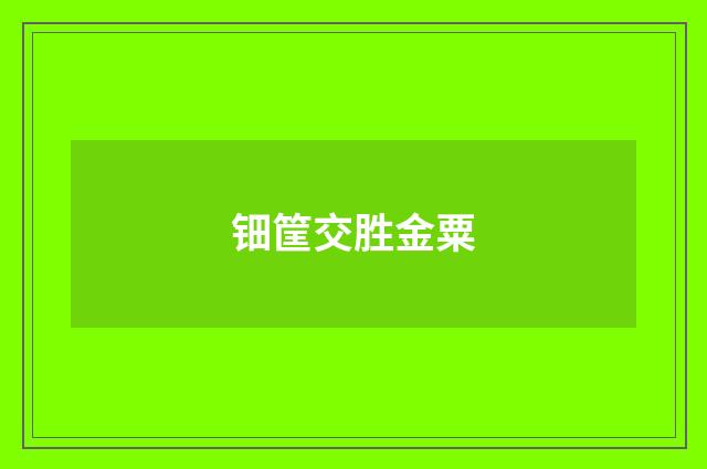 钿筐交胜金粟
