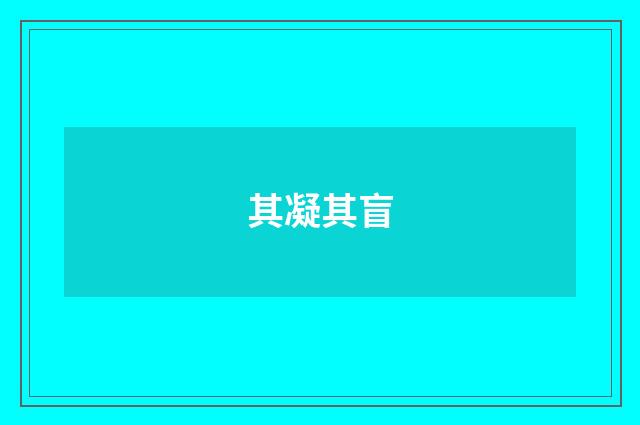 其凝其盲