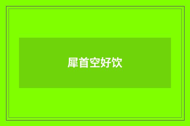 犀首空好饮