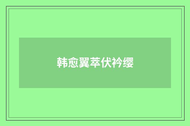 韩愈翼萃伏衿缨