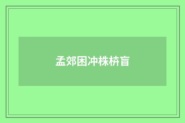 孟郊困冲株枿盲