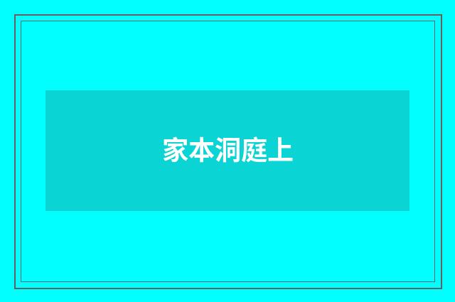 家本洞庭上