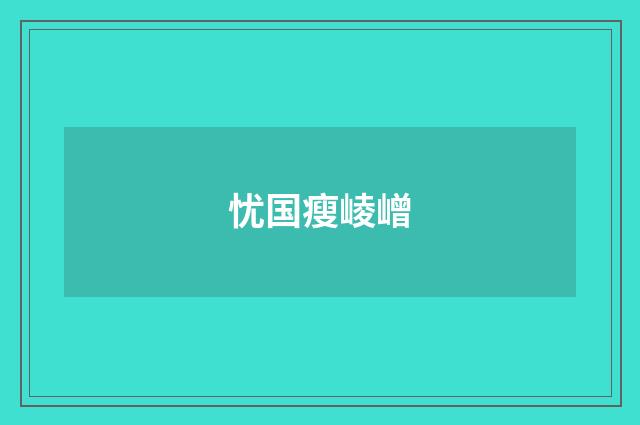 忧国瘦崚嶒