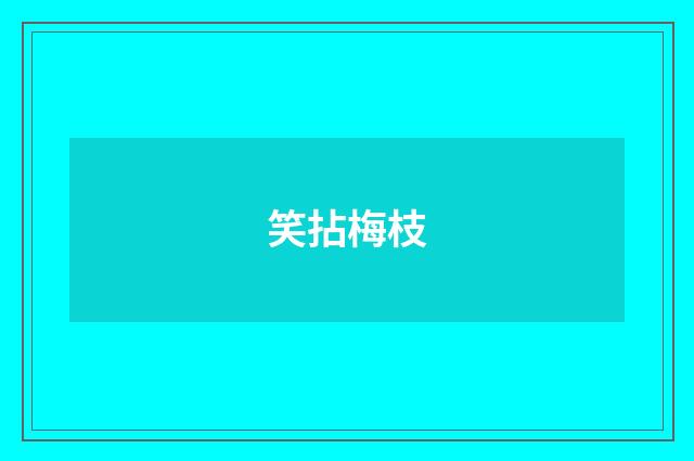 笑拈梅枝