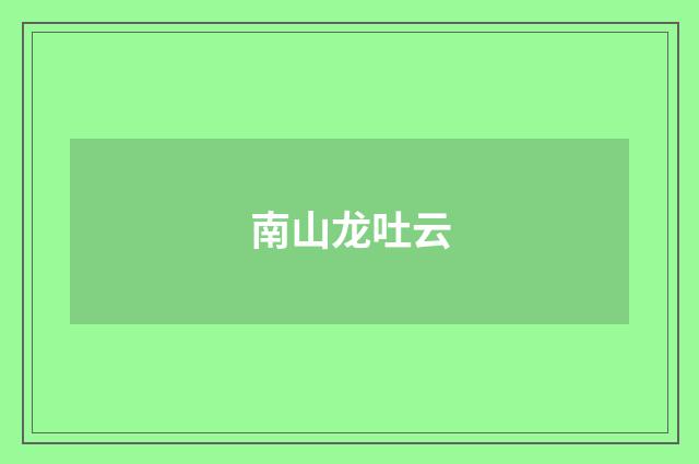 南山龙吐云