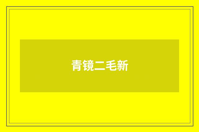 青镜二毛新