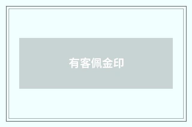 有客佩金印