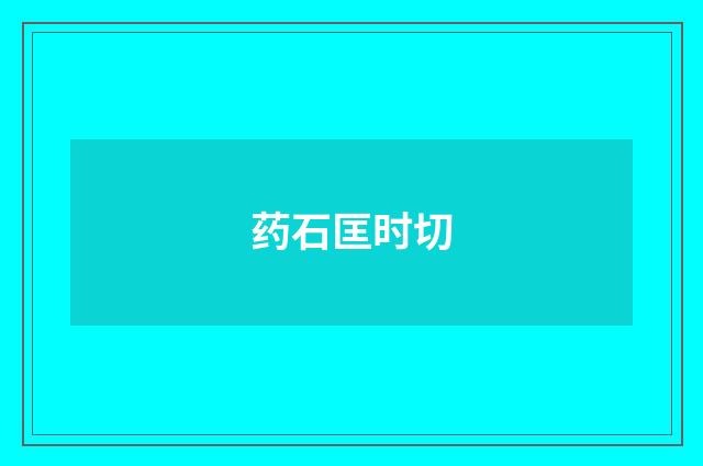 药石匡时切