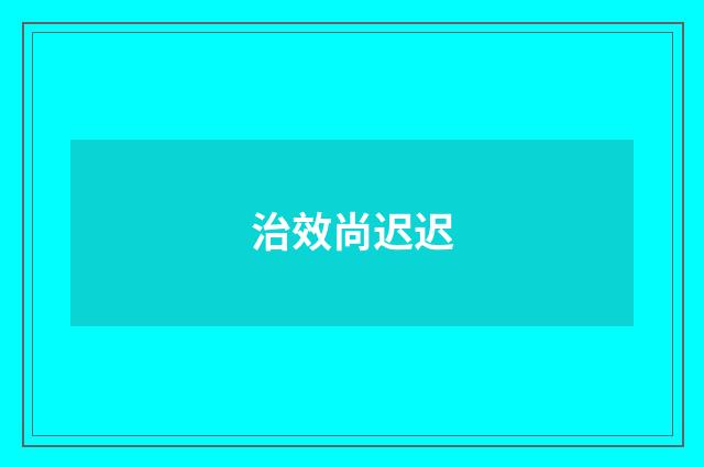 治效尚迟迟
