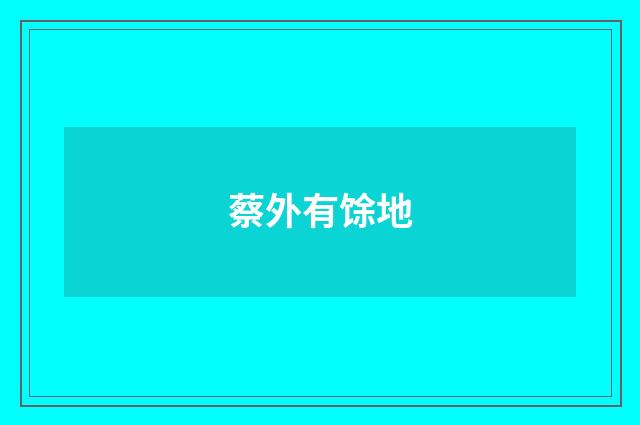 蔡外有馀地