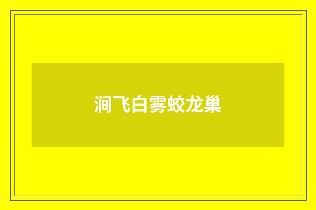 涧飞白雾蛟龙巢