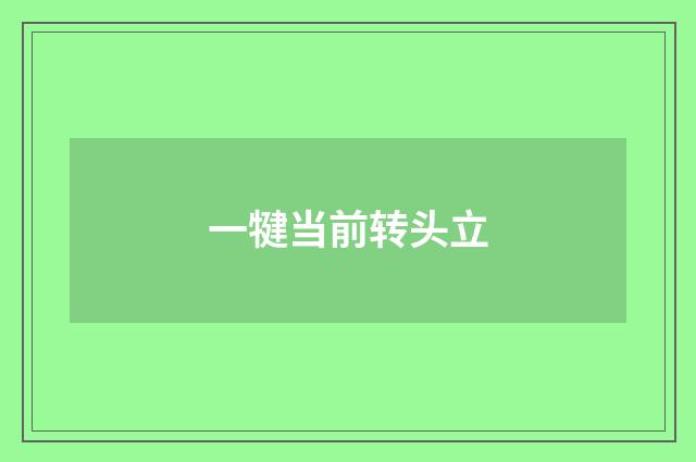 一犍当前转头立