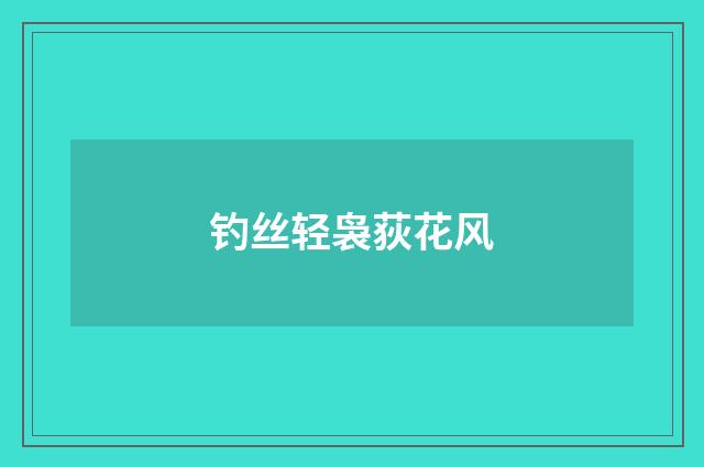 钓丝轻袅荻花风