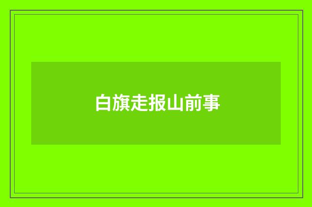 白旗走报山前事